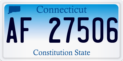 CT license plate AF27506