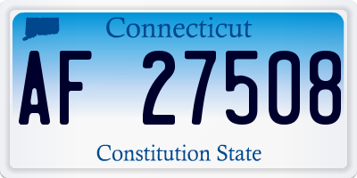 CT license plate AF27508