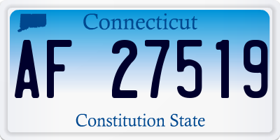 CT license plate AF27519