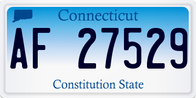 CT license plate AF27529