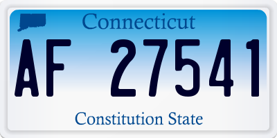 CT license plate AF27541
