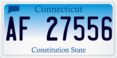 CT license plate AF27556