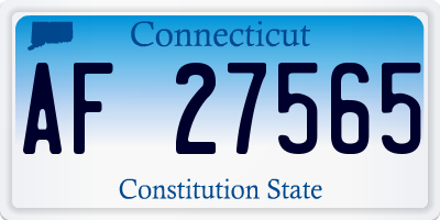 CT license plate AF27565