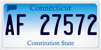 CT license plate AF27572