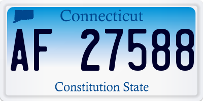 CT license plate AF27588