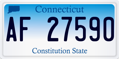 CT license plate AF27590