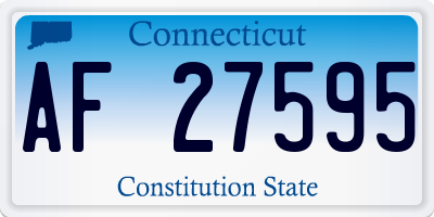 CT license plate AF27595