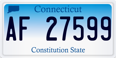 CT license plate AF27599