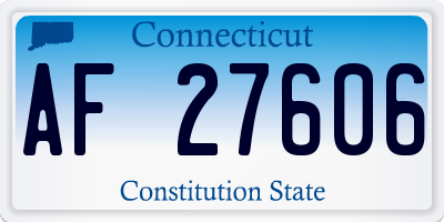 CT license plate AF27606