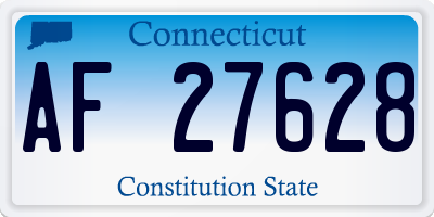 CT license plate AF27628
