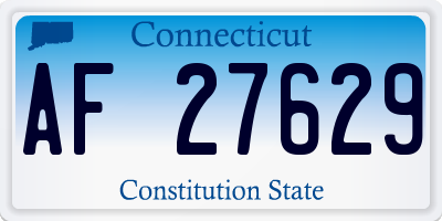 CT license plate AF27629