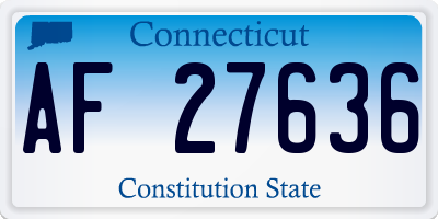 CT license plate AF27636