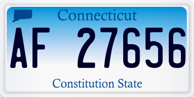 CT license plate AF27656