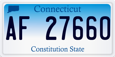 CT license plate AF27660