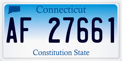 CT license plate AF27661