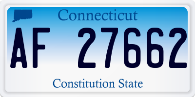 CT license plate AF27662