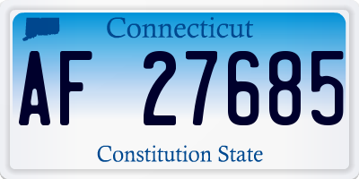 CT license plate AF27685