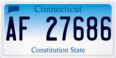 CT license plate AF27686