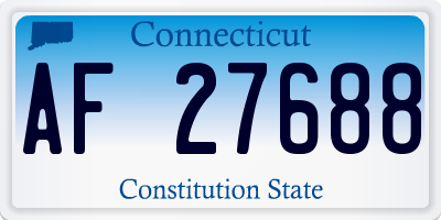 CT license plate AF27688