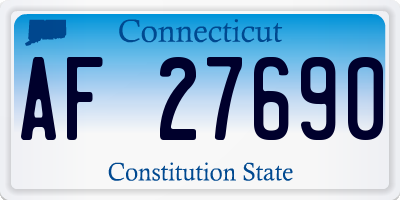 CT license plate AF27690