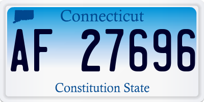 CT license plate AF27696