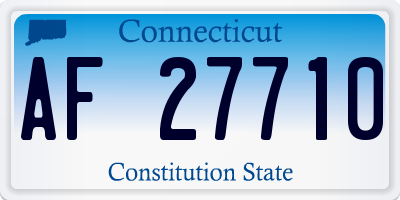 CT license plate AF27710