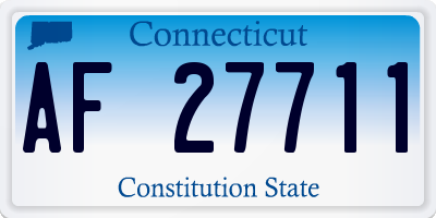 CT license plate AF27711