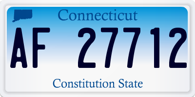 CT license plate AF27712