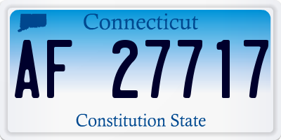 CT license plate AF27717
