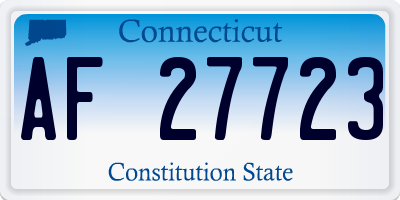 CT license plate AF27723