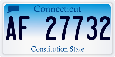 CT license plate AF27732