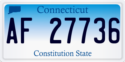 CT license plate AF27736
