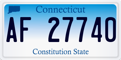 CT license plate AF27740
