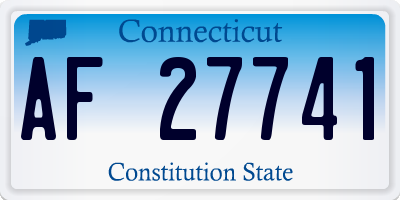 CT license plate AF27741