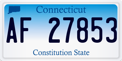 CT license plate AF27853
