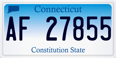 CT license plate AF27855