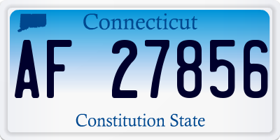CT license plate AF27856
