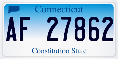 CT license plate AF27862