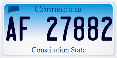 CT license plate AF27882
