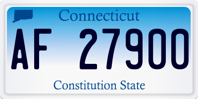 CT license plate AF27900