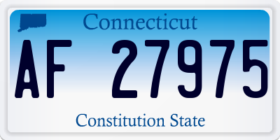 CT license plate AF27975