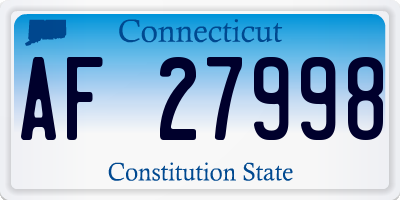 CT license plate AF27998