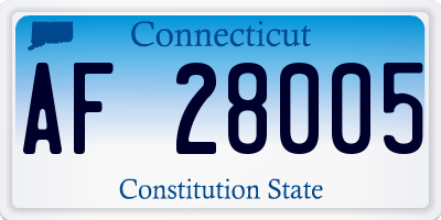 CT license plate AF28005