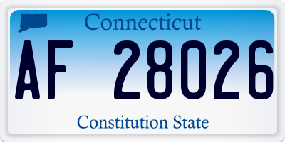 CT license plate AF28026