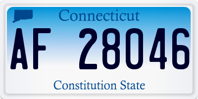 CT license plate AF28046