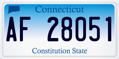 CT license plate AF28051