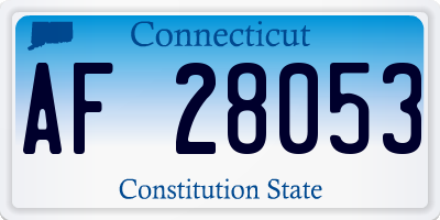 CT license plate AF28053