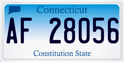 CT license plate AF28056