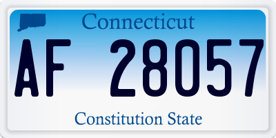 CT license plate AF28057