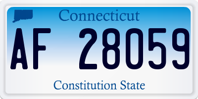 CT license plate AF28059